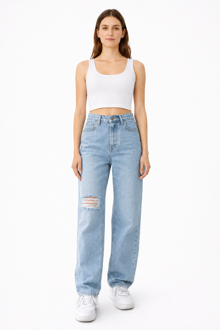 Jean sur-mesure boyfriend taille haute – Fluid Identity | HOLDENIM