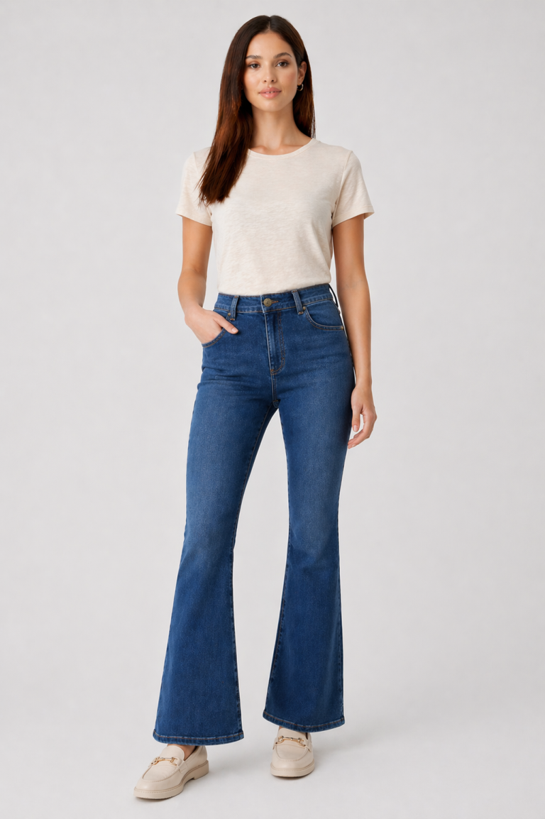 Jean sur-mesure flare taille haute – Urban Sculpt 2 | HOLDENIM