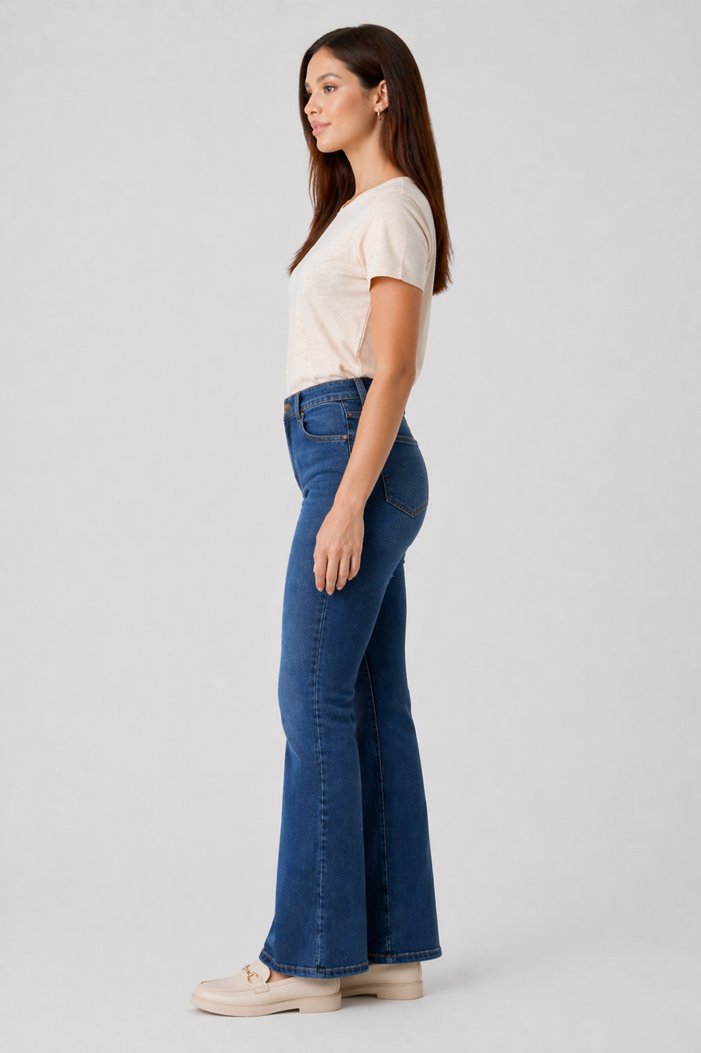 Jean sur-mesure flare taille haute – Urban Sculpt 2 - FS307 - Vue 3