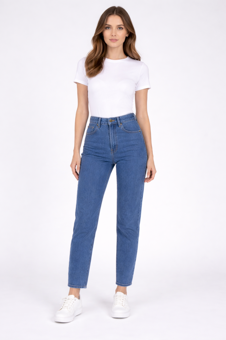 Jean sur-mesure coupe mom taille haute – Tailored Ease | HOLDENIM