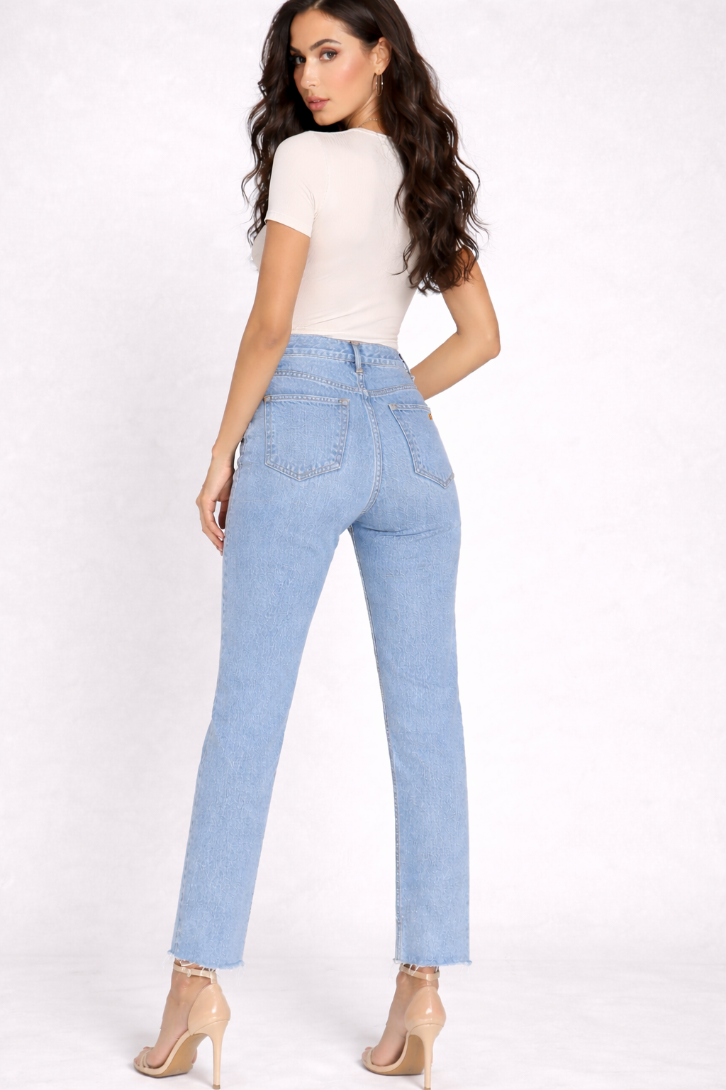 Jean sur-mesure coupe droite taille haute – Pure Structure 3 - SG704 - Vue 2