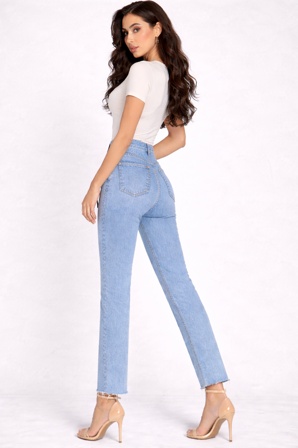 Jean sur-mesure coupe droite taille haute – Pure Structure 3 - SG704 - Vue 3