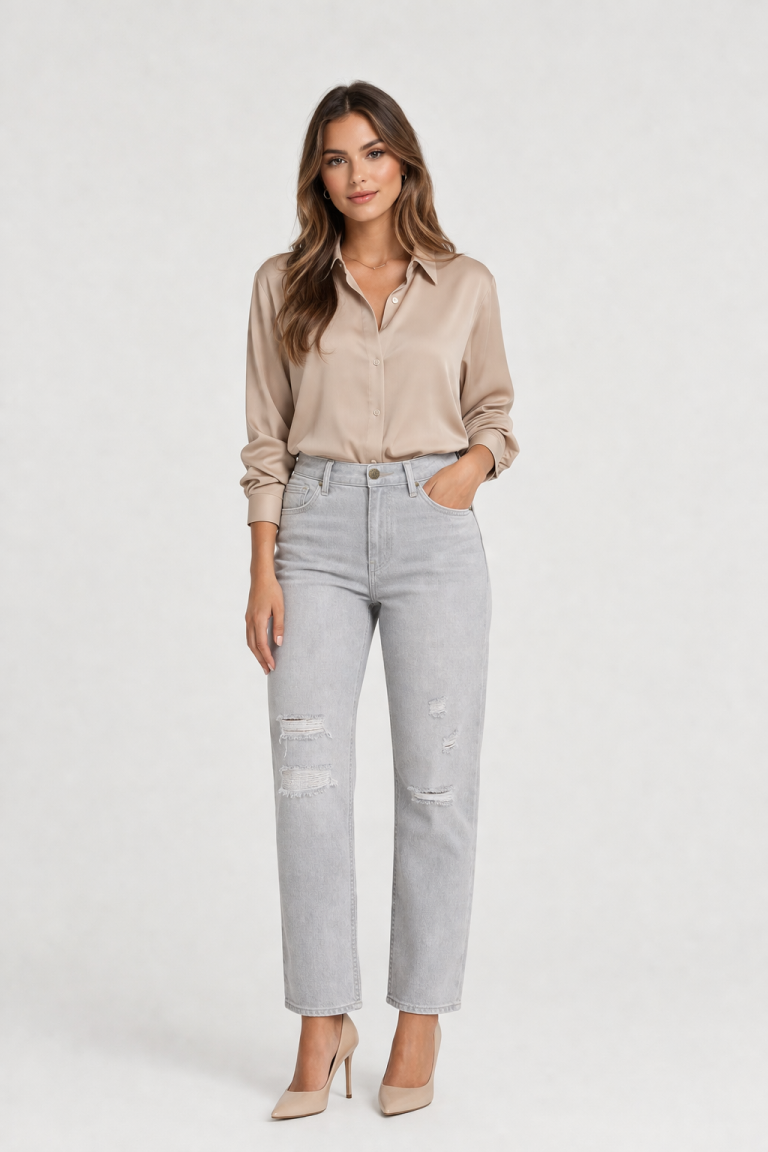 Jean sur-mesure coupe droite taille haute – Tailored Ease 3 | HOLDENIM