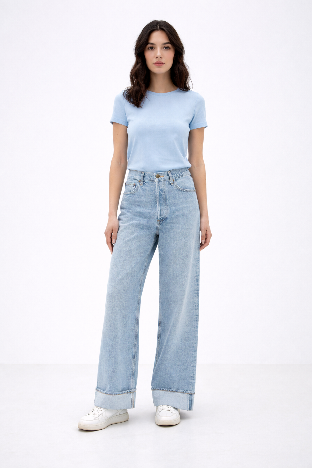 Jean sur-mesure wide leg taille haute – Freedom Line 2 - WH804 - Vue 1