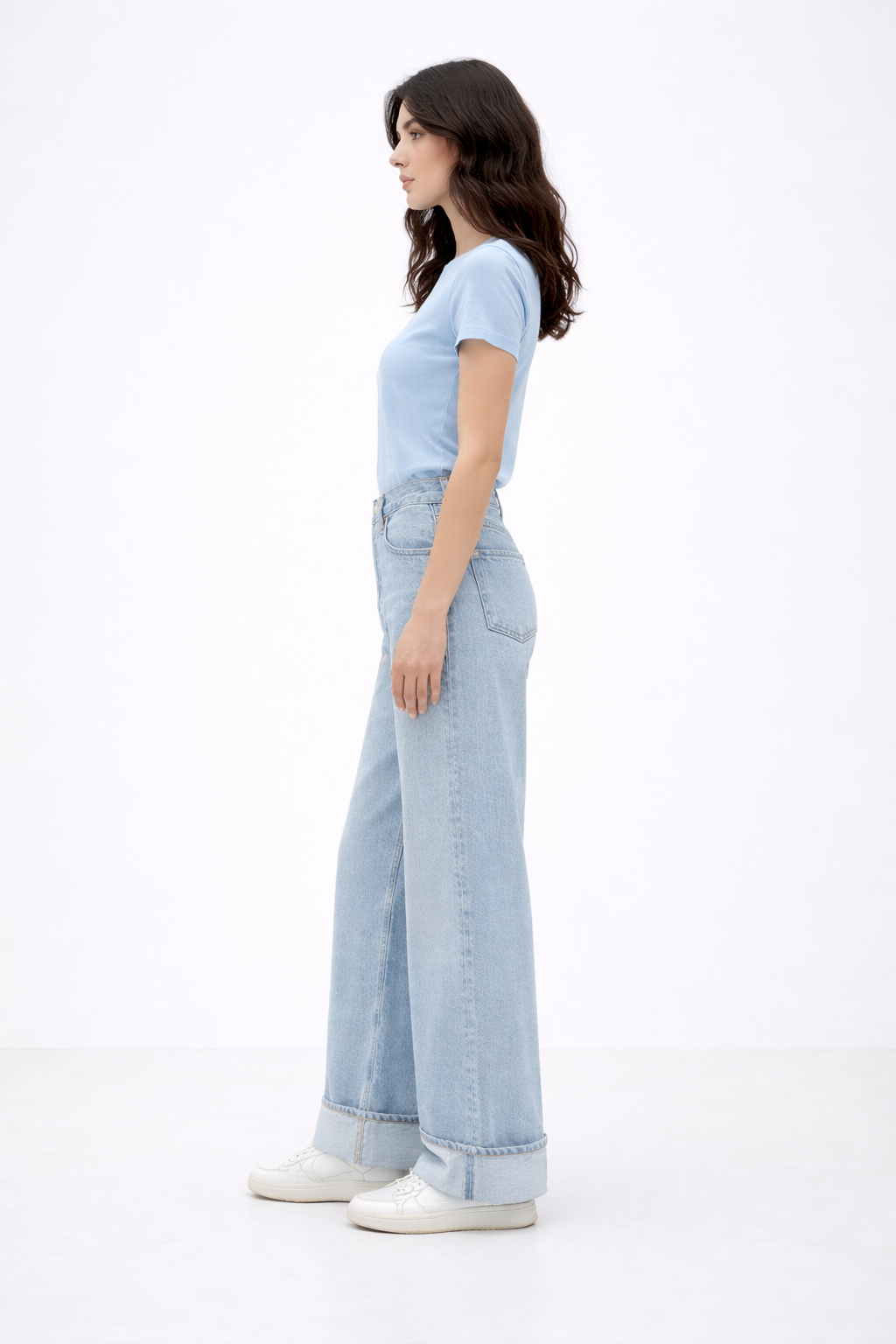 Jean sur-mesure wide leg taille haute – Freedom Line 2 - WH804 - Vue 3