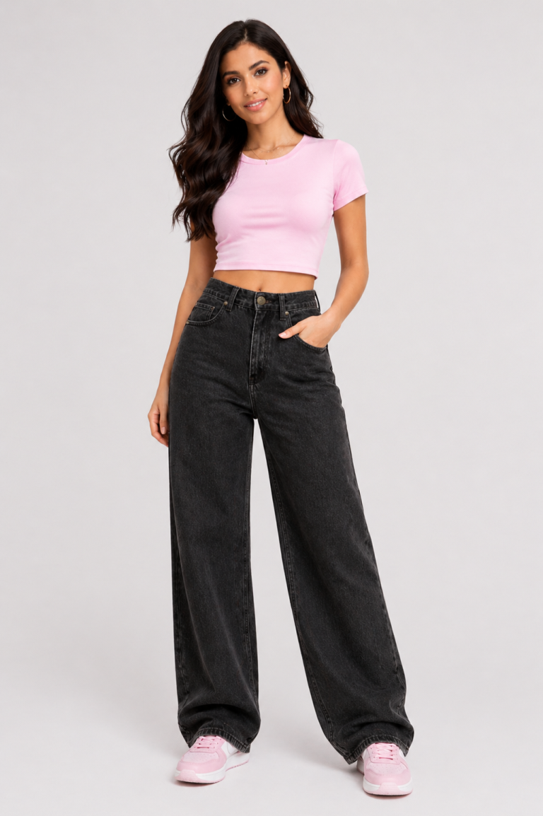 Jean sur-mesure wide leg taille haute – Silent Curve 2 | HOLDENIM