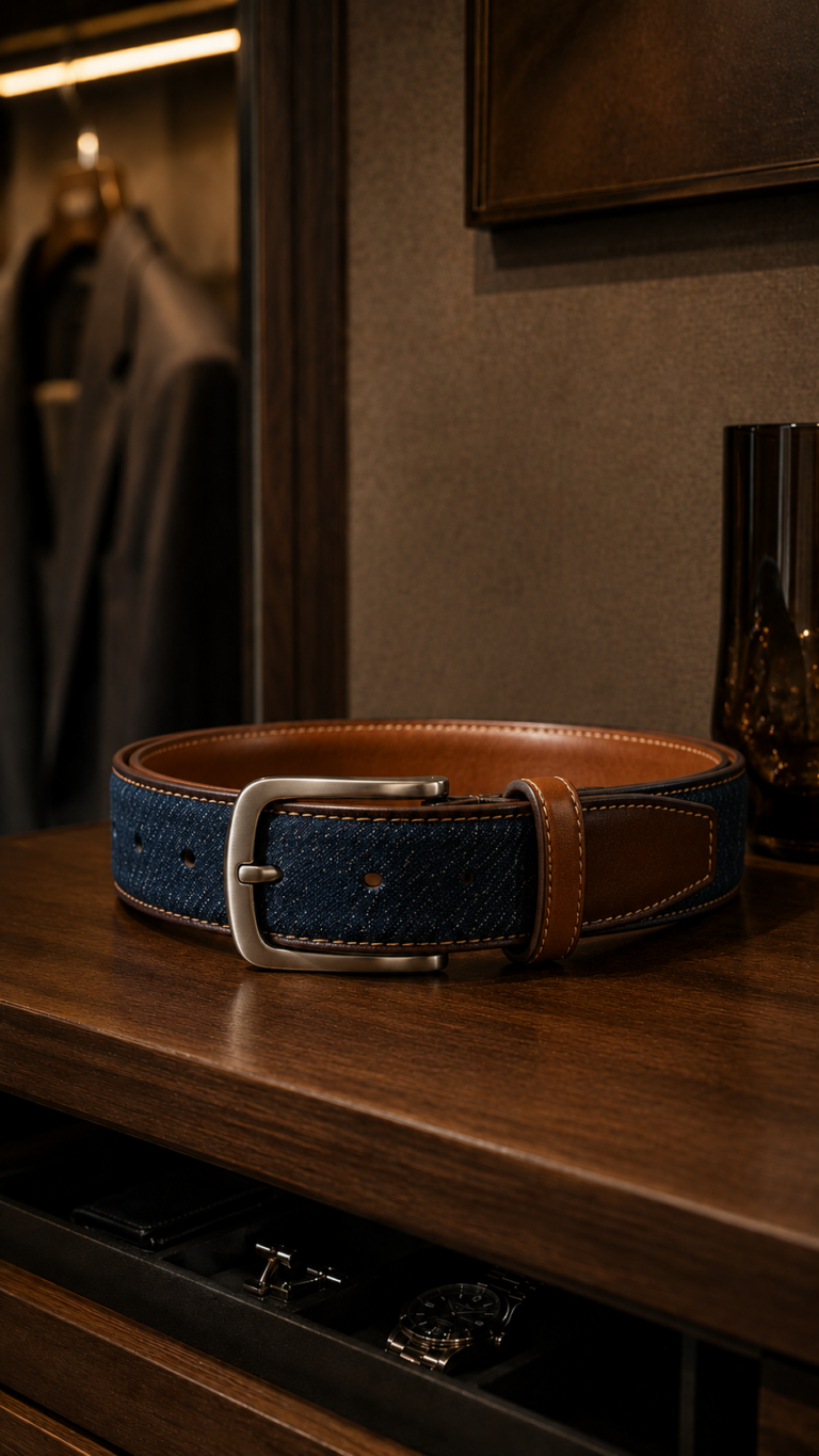 Ceinture Denim & Cuir